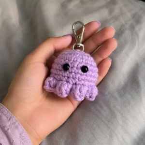 Handmade Crochet Octopus Keychain β Amigurumi Bag Charm alternate view