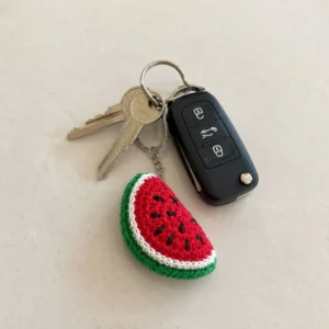 Handmade Crochet Fruit Keychain β Bag & Car Mirror Charm alternate view